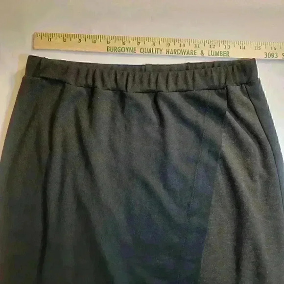 Alembika Mixed Media Colorblock Maxi Skirt Black Lagenlook Size 2 / 8 - Picture 6 of 11